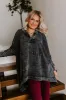 Latte Sipping Mineral Wash Oversized Hoodie in Vintage Black sold by Impressions