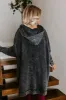 Latte Sipping Mineral Wash Oversized Hoodie in Vintage Black sold by Impressions