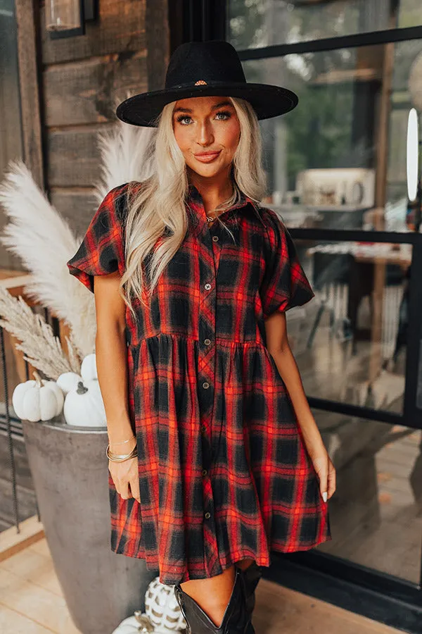 Never Pretend Plaid Dress In Red sold by Impressions product image thumbnail 4