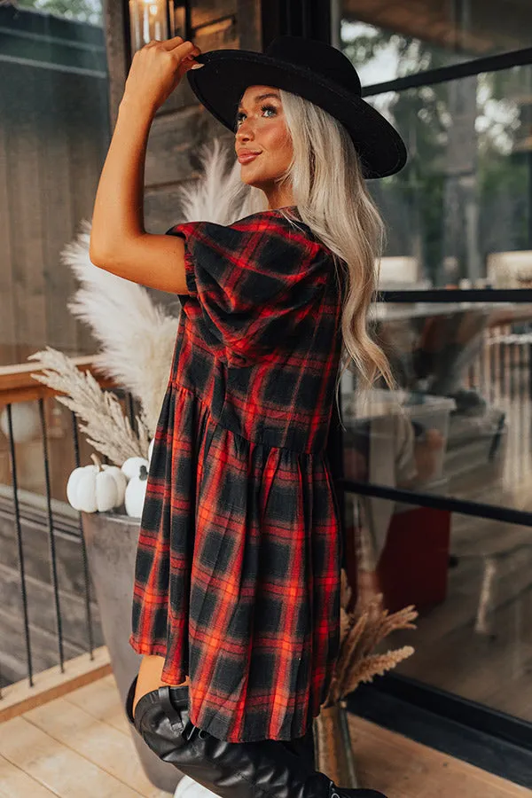 Never Pretend Plaid Dress In Red sold by Impressions product image thumbnail 2