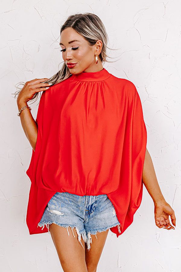 Local Flair Shift Top In Red sold by Impressions product image thumbnail 2