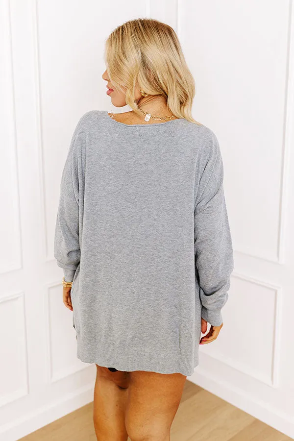 Fall Latte Shift Sweater in Grey Curves sold by Impressions product image thumbnail 4