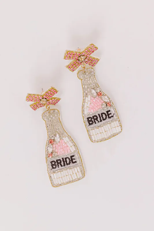 Toast To The Bride Earrings In Silver sold by Impressions