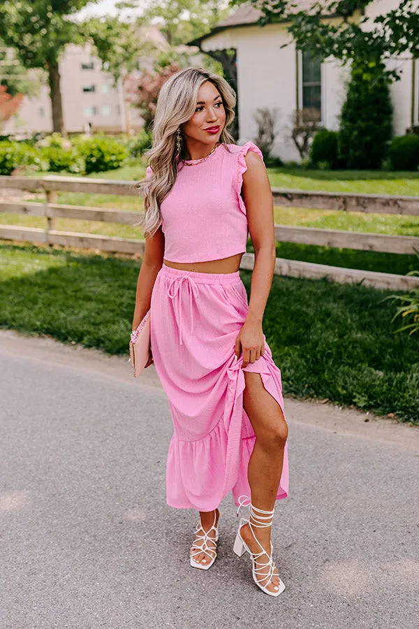 Al Fresco Fling Ruffle Crop Top sold by Impressions product image thumbnail 5