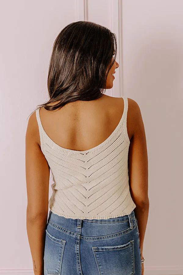 Bondi Beach Boardwalk Knit Tank In Cream sold by Impressions product image thumbnail 4