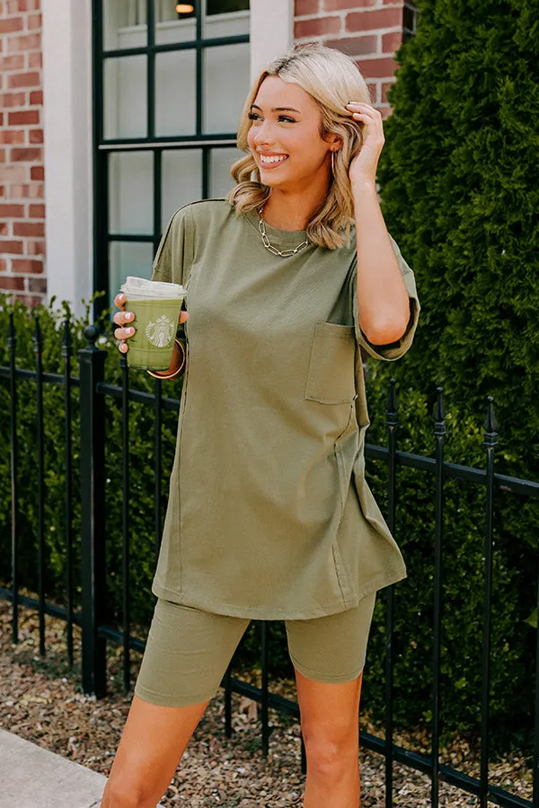 Stay Updated Shift Tee In Sage sold by Impressions product image thumbnail 4