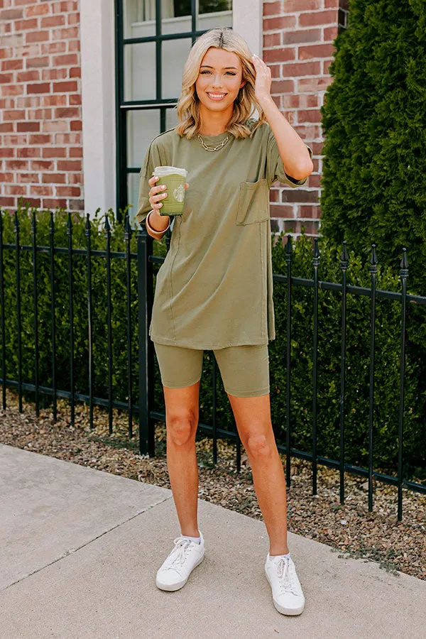 Stay Updated Shift Tee In Sage sold by Impressions product image thumbnail 2