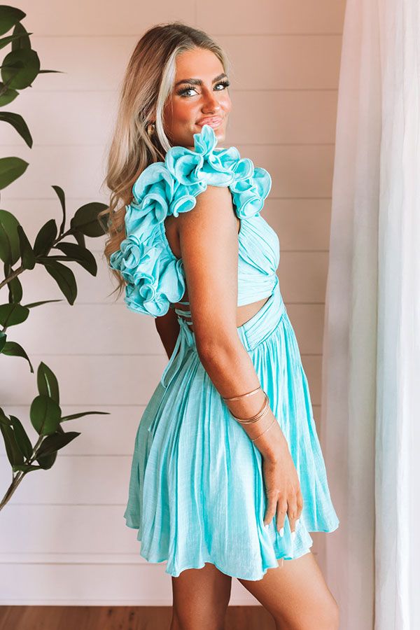 Hampton Hideout Lace Up Dress In Island Paradise sold by Impressions product image thumbnail 3