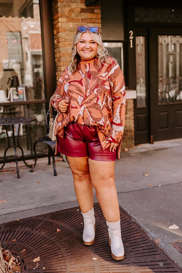 Touch Of Fall Sweater Top in Rust Curves sold by Impressions product image thumbnail 3