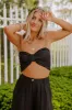 First Class Pass Pleated Crop Top sold by Impressions