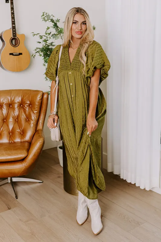 Wine Tasting Ready Midi in Olive sold by Impressions