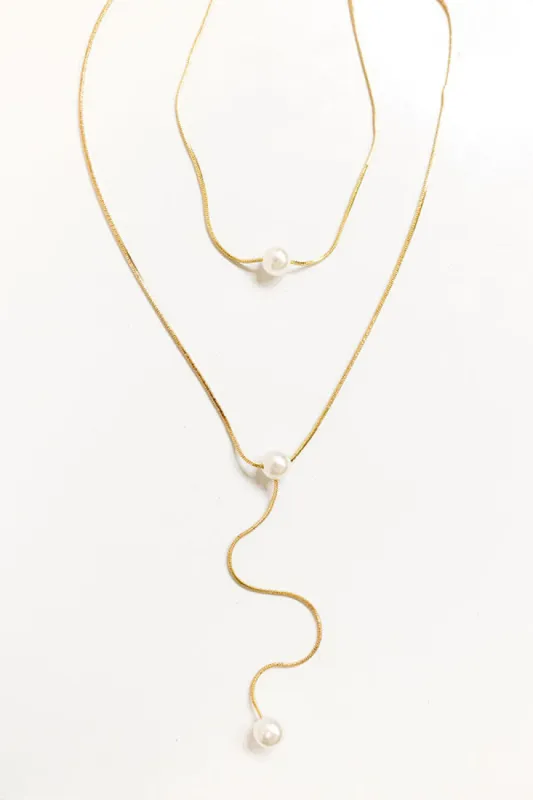 Bordeaux Bliss Lariat Necklace sold by Impressions