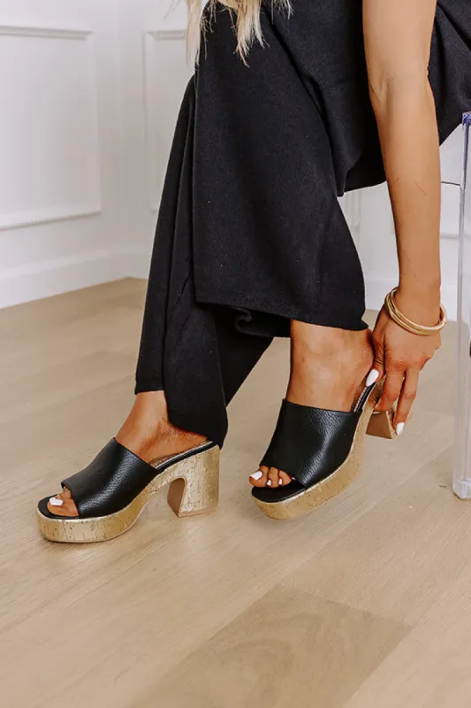 The Aaliyah Faux Leather Heel in Black sold by Impressions