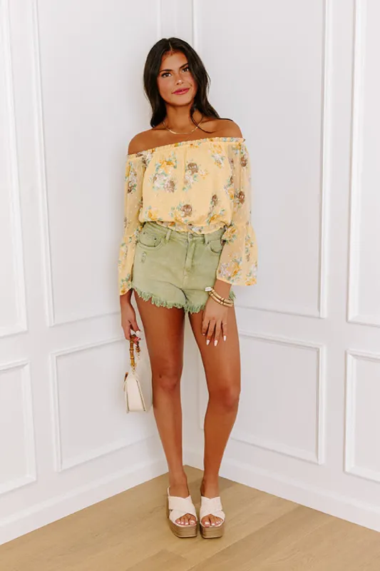 Weekend Oasis Floral Crop Top sold by Impressions