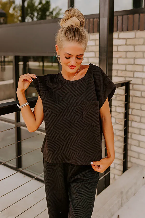 Cue The Cozy Shift Top in Black sold by Impressions product image thumbnail 3