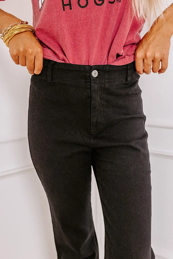 The Quinn High Waist Ankle Flare in Black sold by Impressions product image thumbnail 2