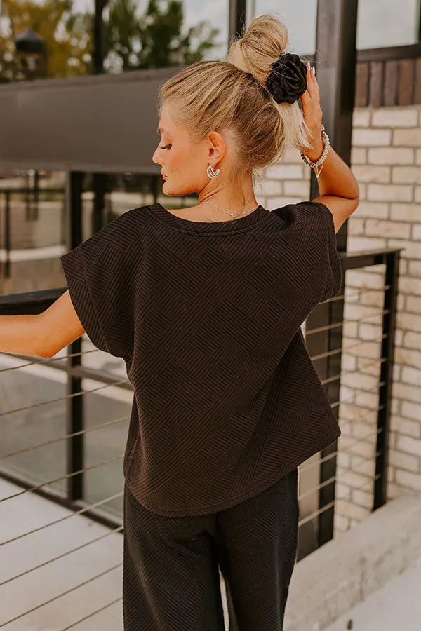 Cue The Cozy Shift Top in Black sold by Impressions product image thumbnail 5