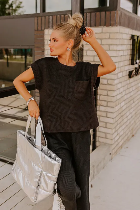 Cue The Cozy Shift Top in Black sold by Impressions
