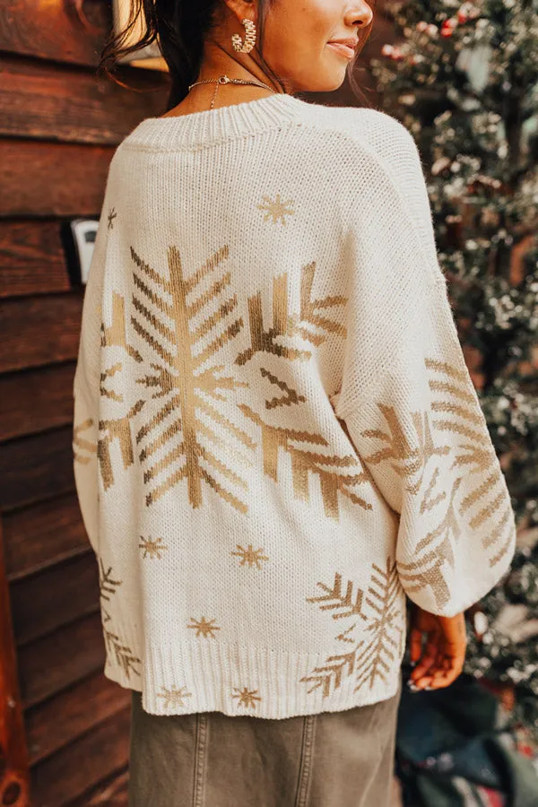 Falling Snowflakes Sweater In Cream sold by Impressions product image thumbnail 4