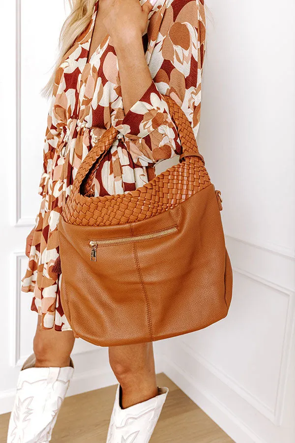 Luxe Lifestyle Faux Leather Tote In Brown sold by Impressions product image thumbnail 3