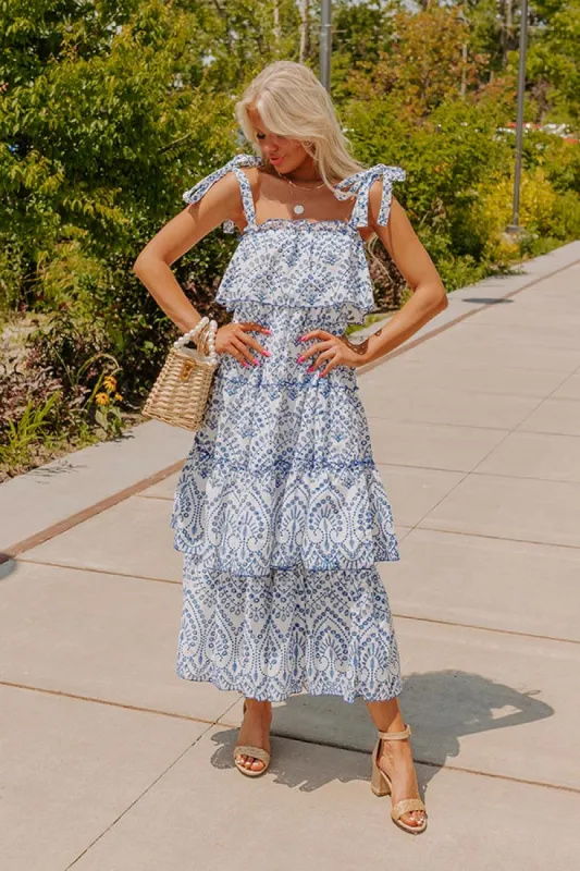 Brilliant Bliss Tiered Eyelet Midi sold by Impressions