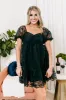 Endearing Romance Embroidered Mini Dress In Black sold by Impressions