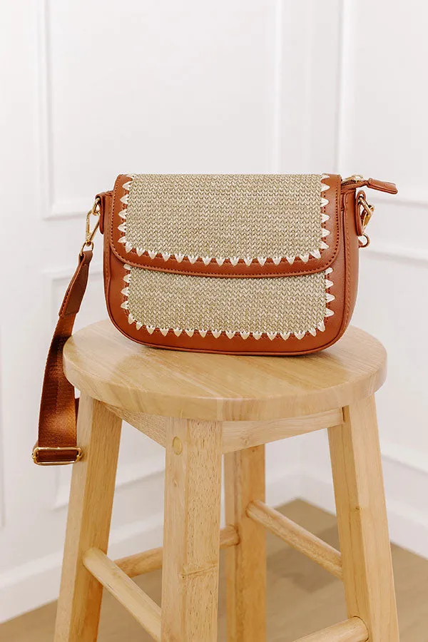 Vacay Ready Woven Crossbody in Maple sold by Impressions