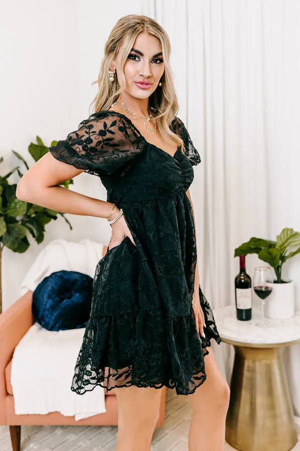 Endearing Romance Embroidered Mini Dress In Black sold by Impressions product image thumbnail 4