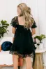 Endearing Romance Embroidered Mini Dress In Black sold by Impressions