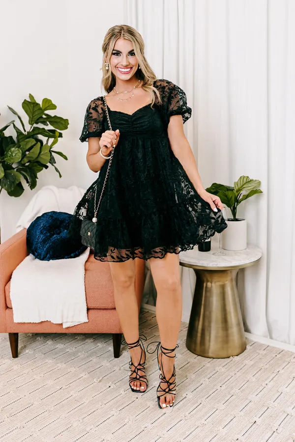 Endearing Romance Embroidered Mini Dress In Black sold by Impressions product image thumbnail 2