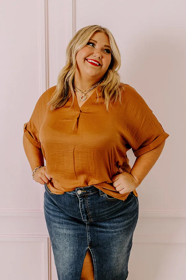 Stylish Setting Shift Top in Camel Curves sold by Impressions product image thumbnail 3