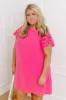 Class Act Linen-Blend Mini Dress Curves sold by Impressions