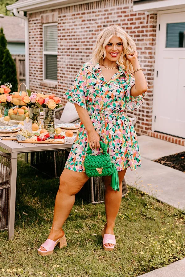 Statement Maker Floral Romper in Green Curves sold by Impressions product image thumbnail 2
