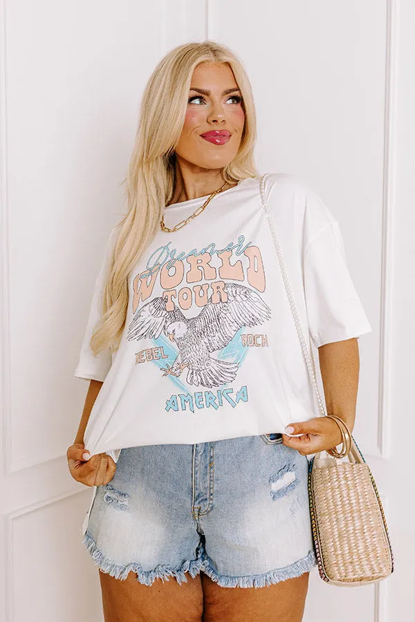 Dreamer World Tour Graphic Tee In White Curves sold by Impressions product image thumbnail 4
