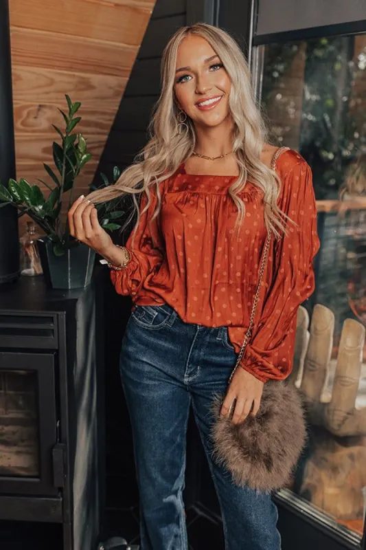 Link Up Shift Top In Rust sold by Impressions