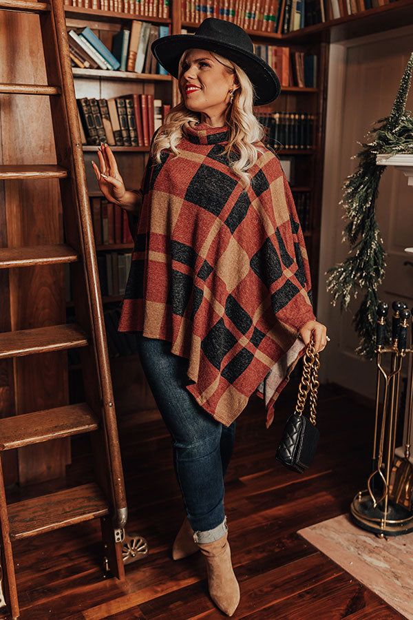 Snow Delightful Plaid Poncho Curves sold by Impressions product image thumbnail 2
