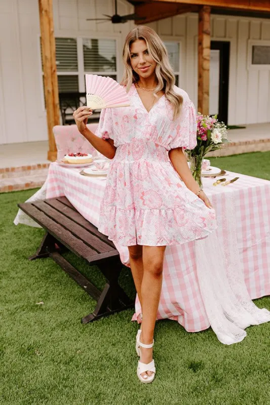 Seashore Symphony Smocked Mini Dress sold by Impressions