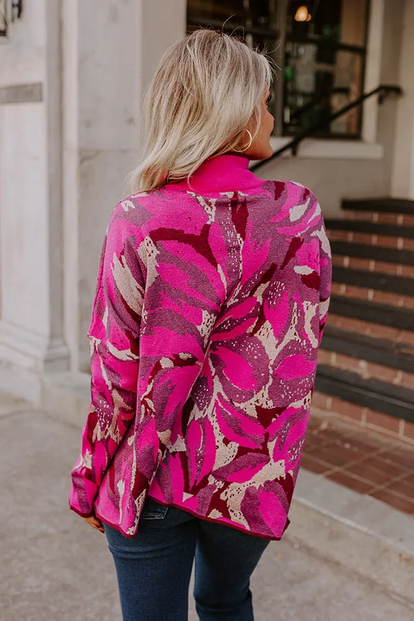 Touch Of Fall Sweater Top in Hot Pink sold by Impressions product image thumbnail 4