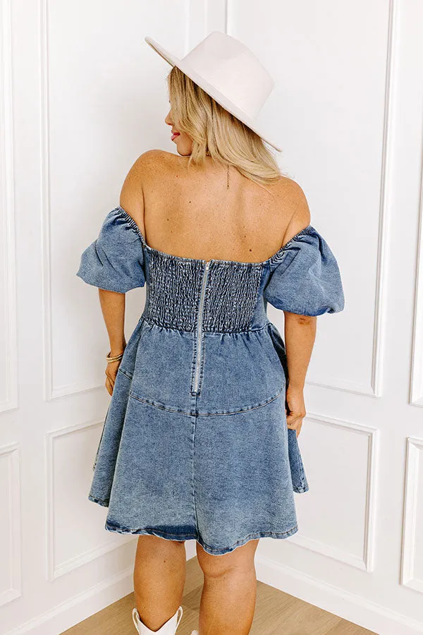 Day Dreamer Denim Mini Dress Curves sold by Impressions product image thumbnail 4