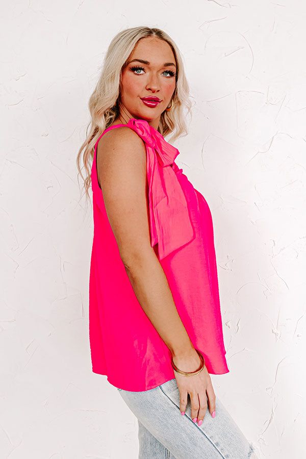 Flirty At Heart Shift Top In Hot Pink sold by Impressions product image thumbnail 3