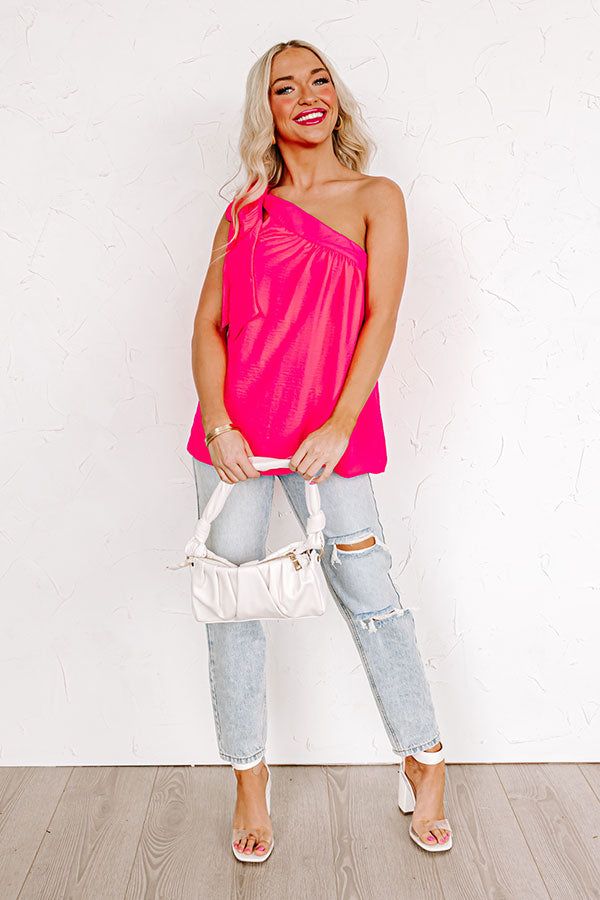 Flirty At Heart Shift Top In Hot Pink sold by Impressions product image thumbnail 2