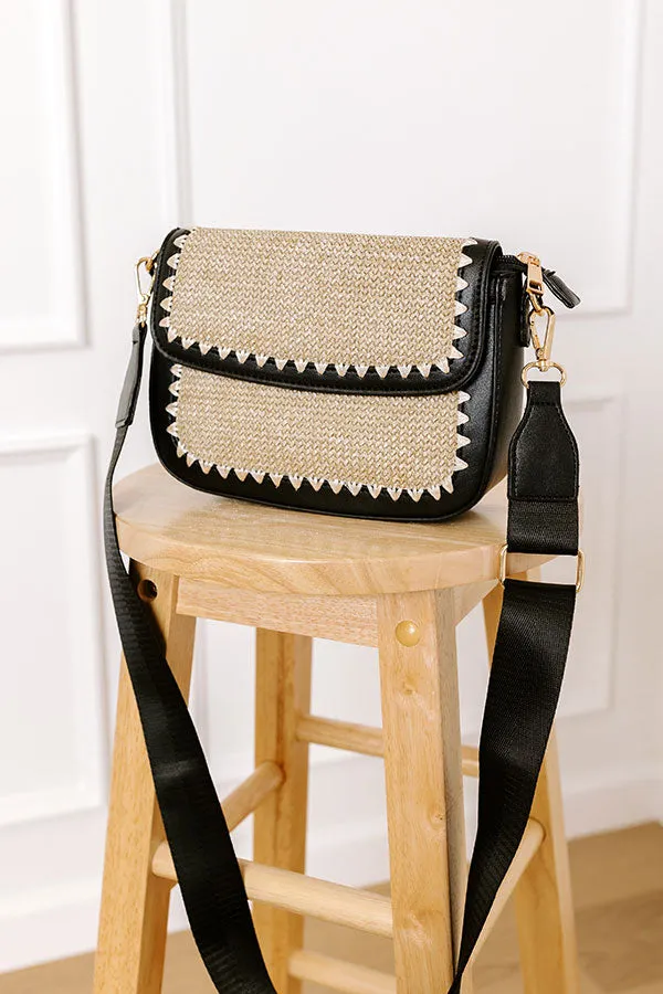 Vacay Ready Woven Crossbody in Black sold by Impressions