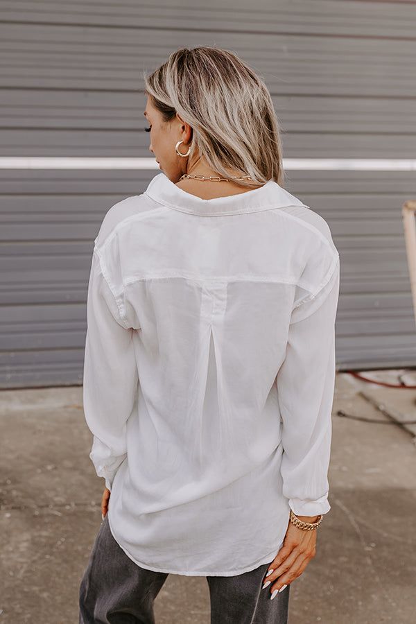 Mindfulness Button Up Top in White sold by Impressions product image thumbnail 7