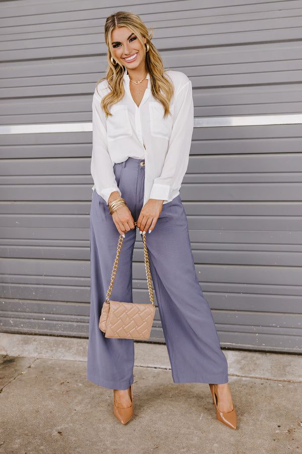 Mindfulness Button Up Top in White sold by Impressions