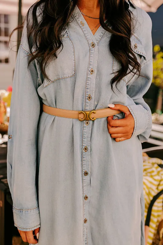 Salina Faux Leather Belt in Tan sold by Impressions