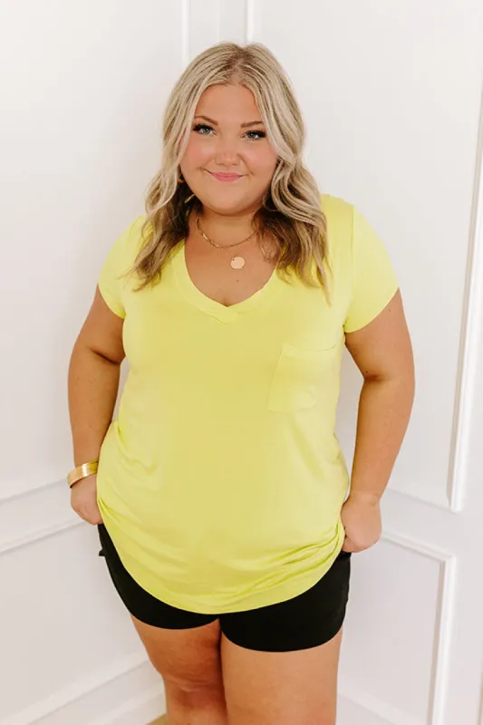 Casual Convo Shift Tee in Lime Punch Curves sold by Impressions