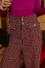 Red Wine Sipping High Waist Tweed Pants sold by Impressions