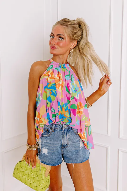 Aloha Attire Pleated Floral Top sold by Impressions