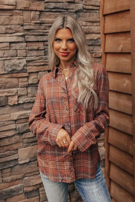 Fill Up Your Cup Plaid Top sold by Impressions