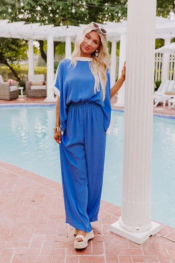 Brooklyn Babe Jumpsuit in Ocean Blue sold by Impressions product image thumbnail 3